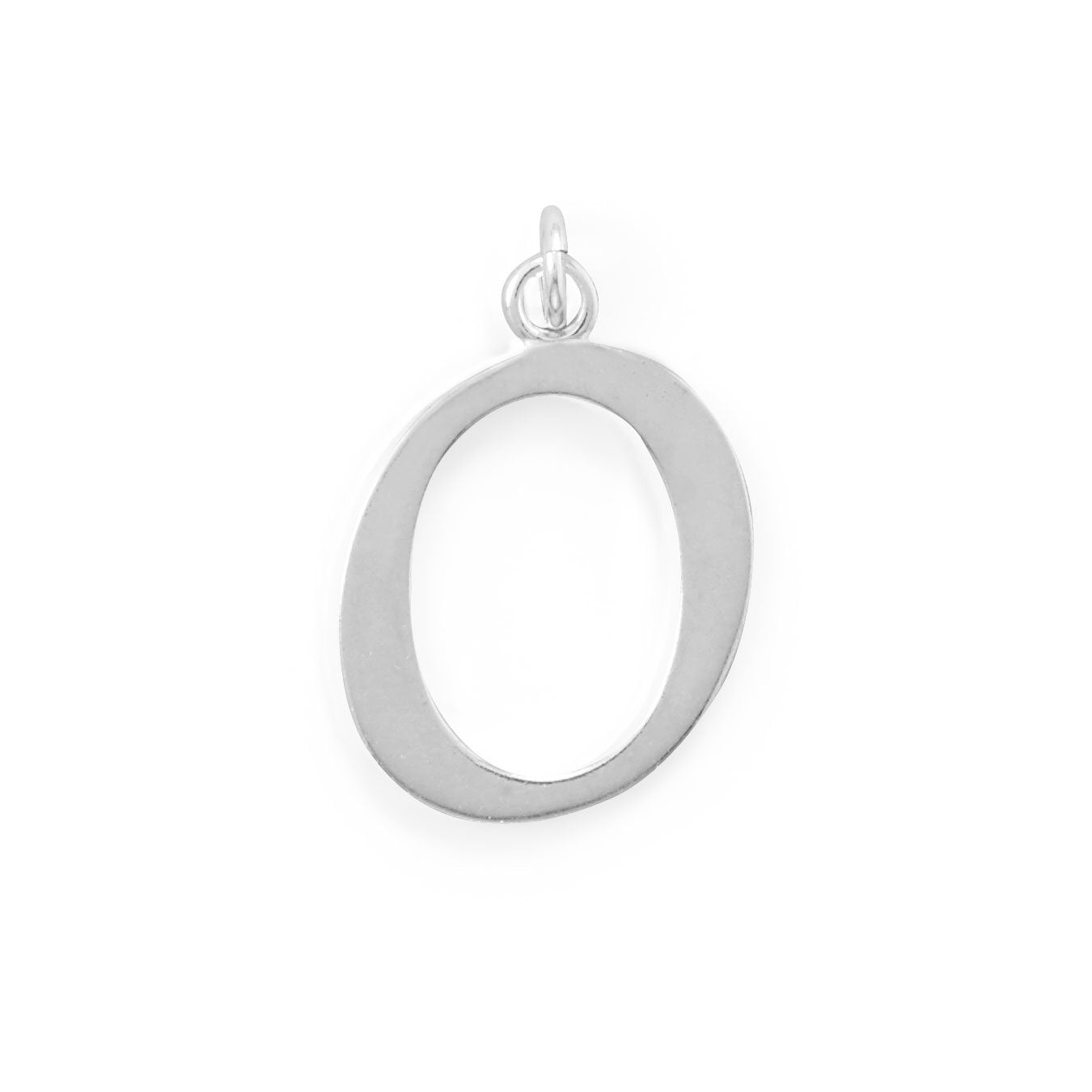 Polished Letter O Initial Pendant - Joyeria Lady