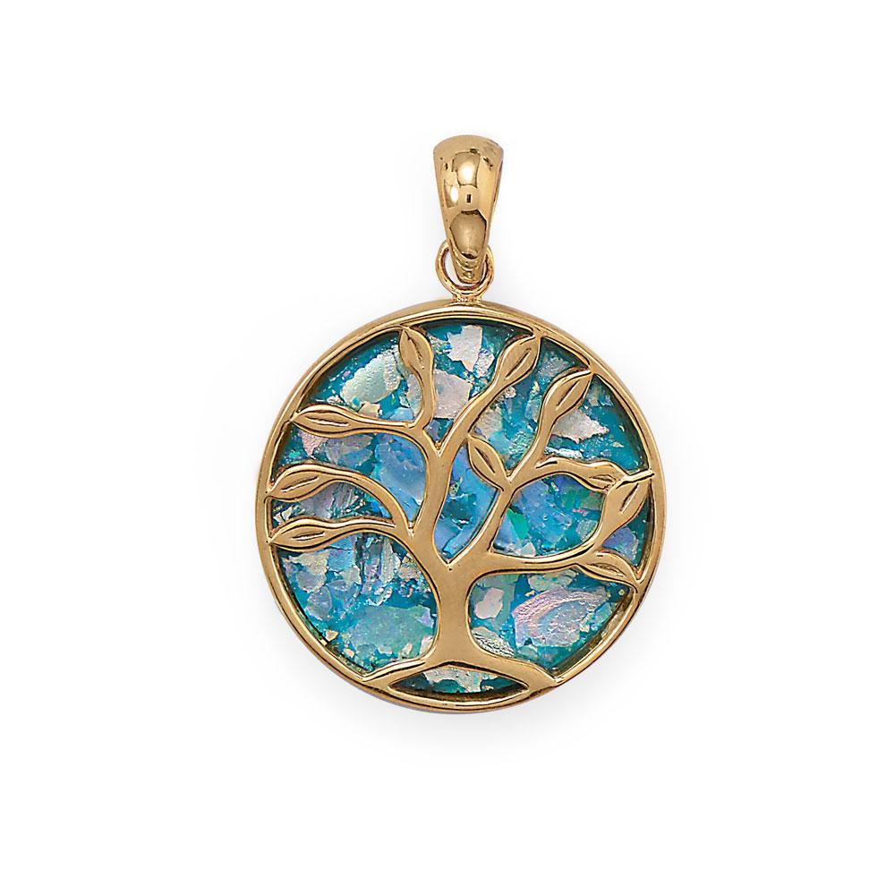 Growth and Renewal Tree of Life Roman Glass Pendant - Joyeria Lady