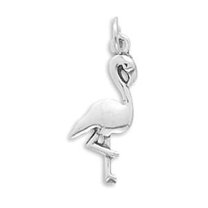 Oxidized Flamingo Charm - Joyeria Lady