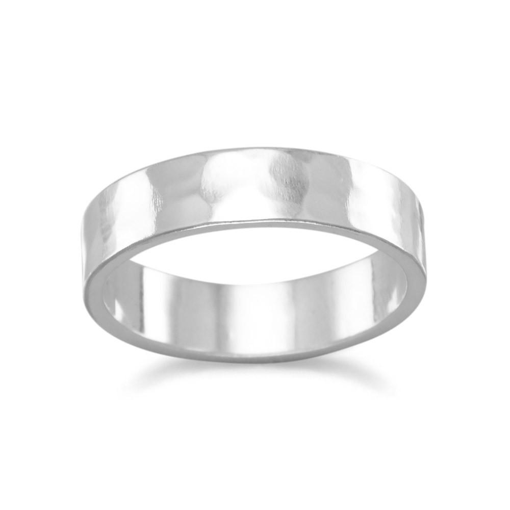 Hammered 5mm Band - Joyeria Lady