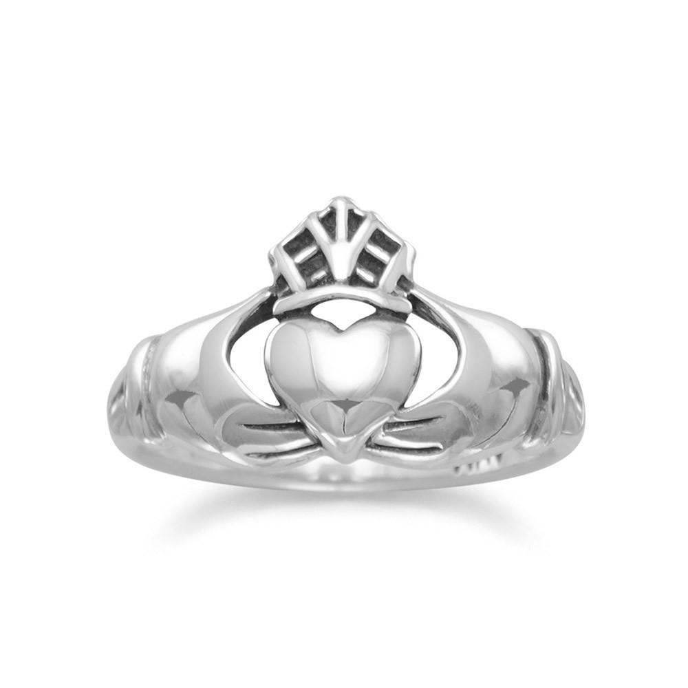 Oxidized Claddagh Ring - Joyeria Lady