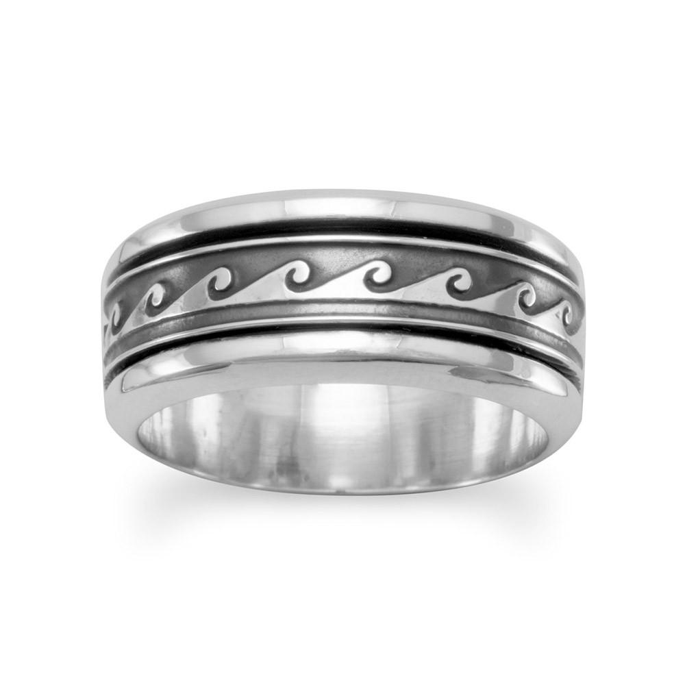 Wave Design Spin Ring - Joyeria Lady