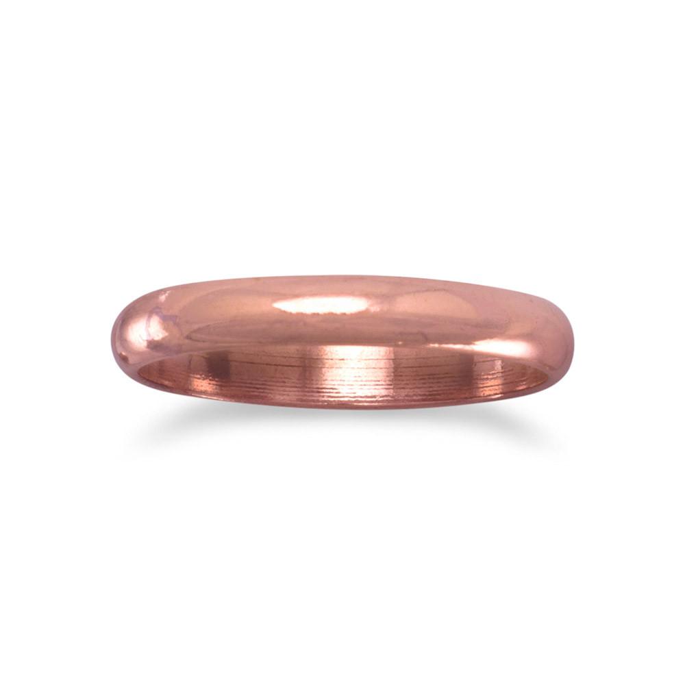 3mm Solid Copper Ring - Joyeria Lady