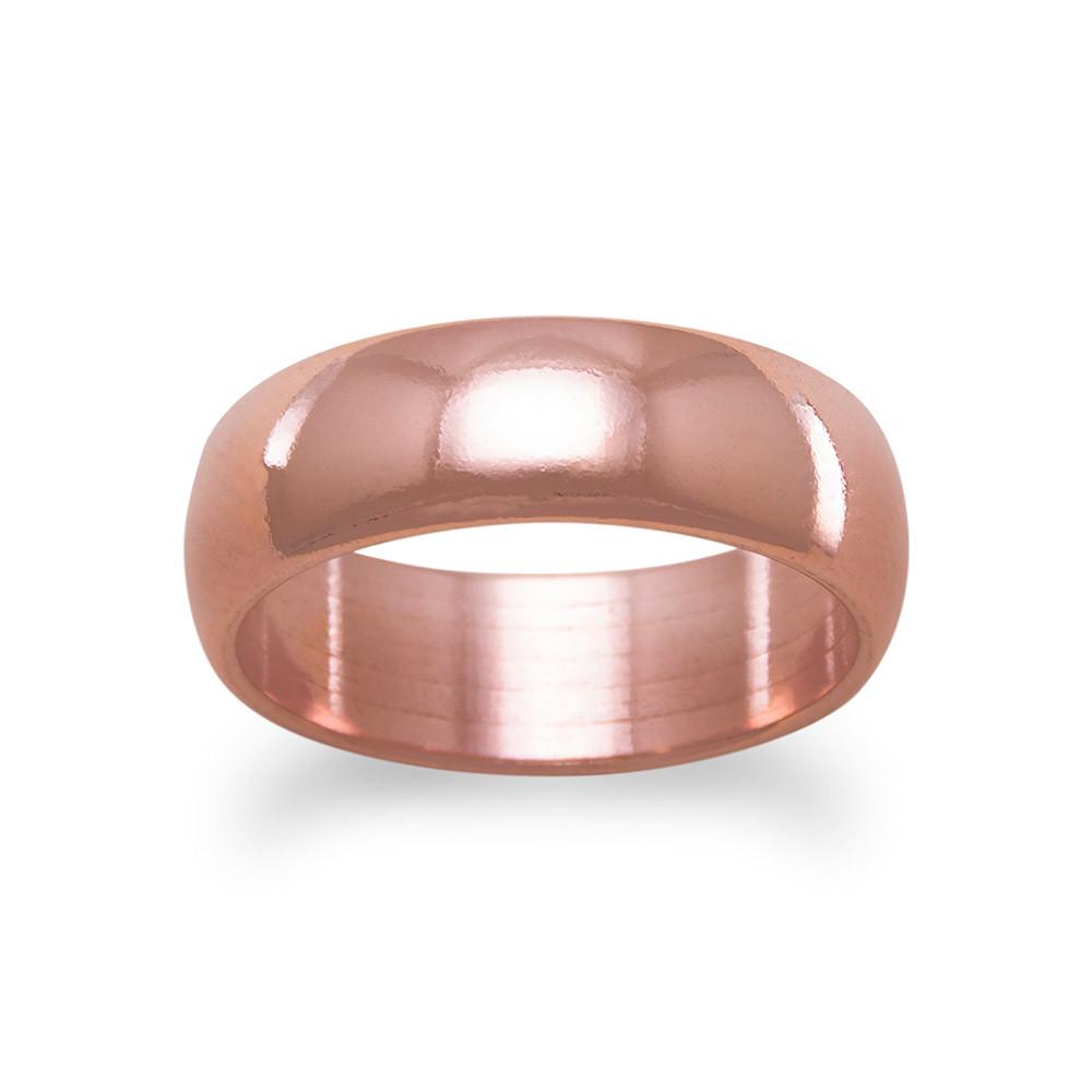 6mm Solid Copper Ring - Joyeria Lady