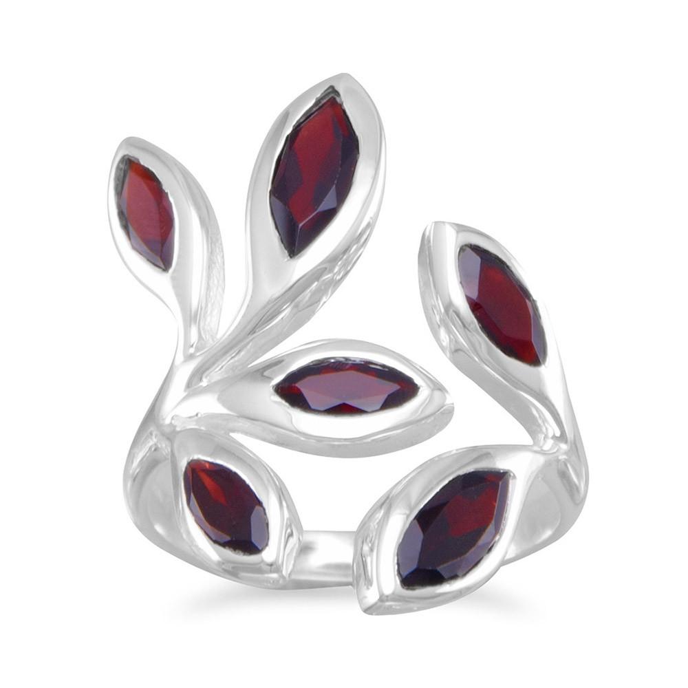 Wrap Around Garnet Ring - Joyeria Lady