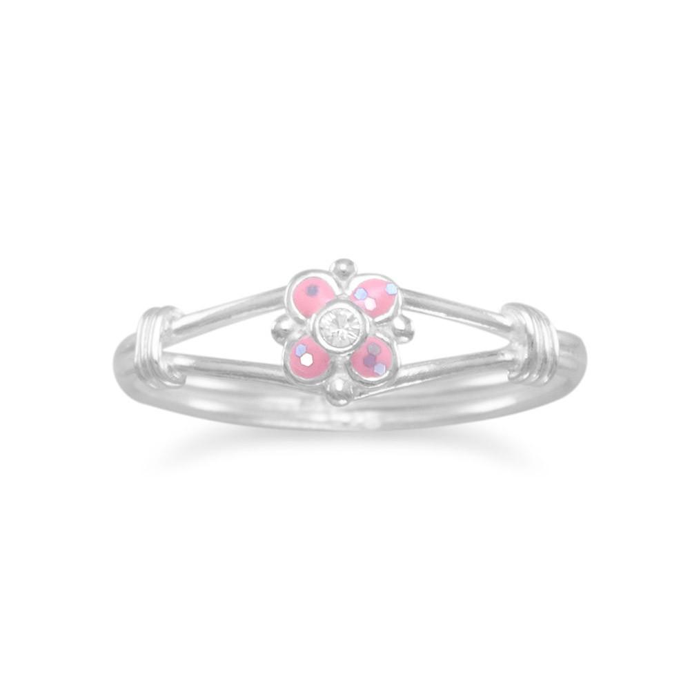 Pink Flower Ring - Joyeria Lady