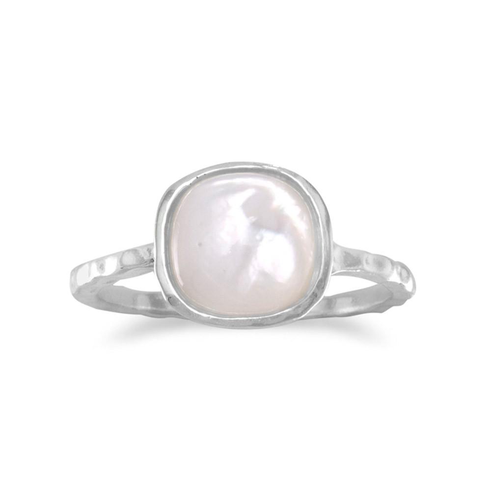 Square Mother of Pearl Ring - Joyeria Lady