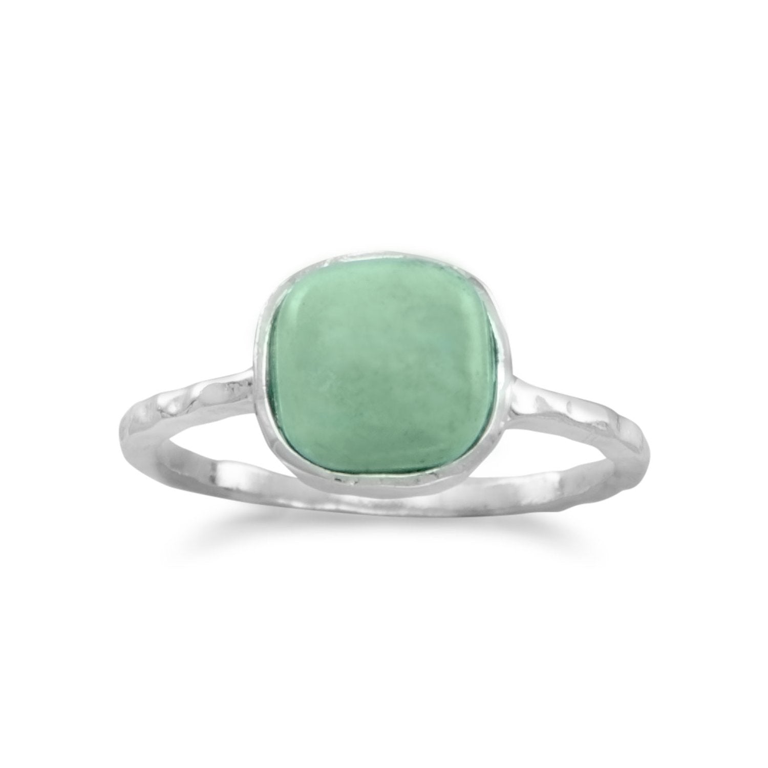 Stabilized Square Turquoise Ring - Joyeria Lady