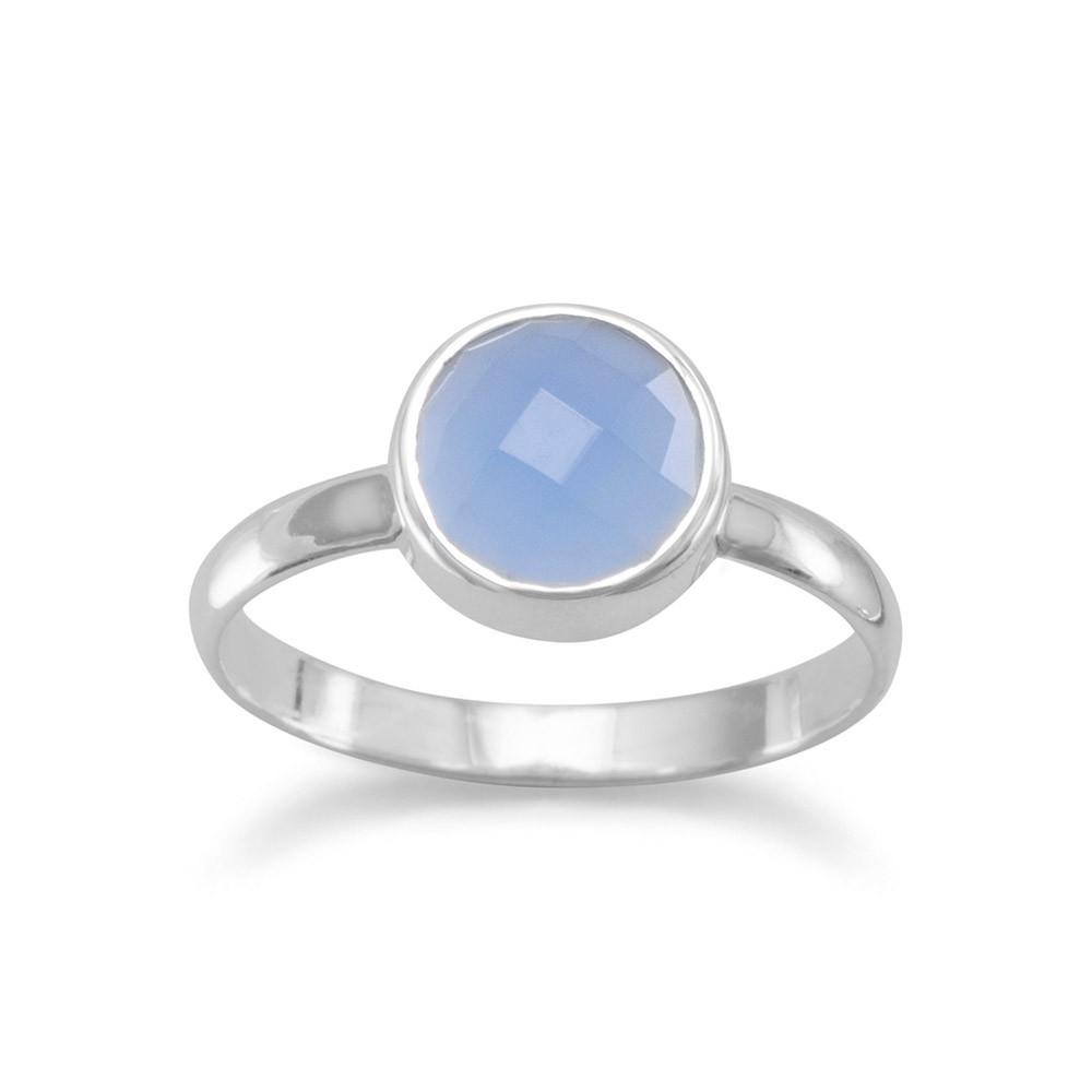 Faceted Chalcedony Stackable Ring - Joyeria Lady