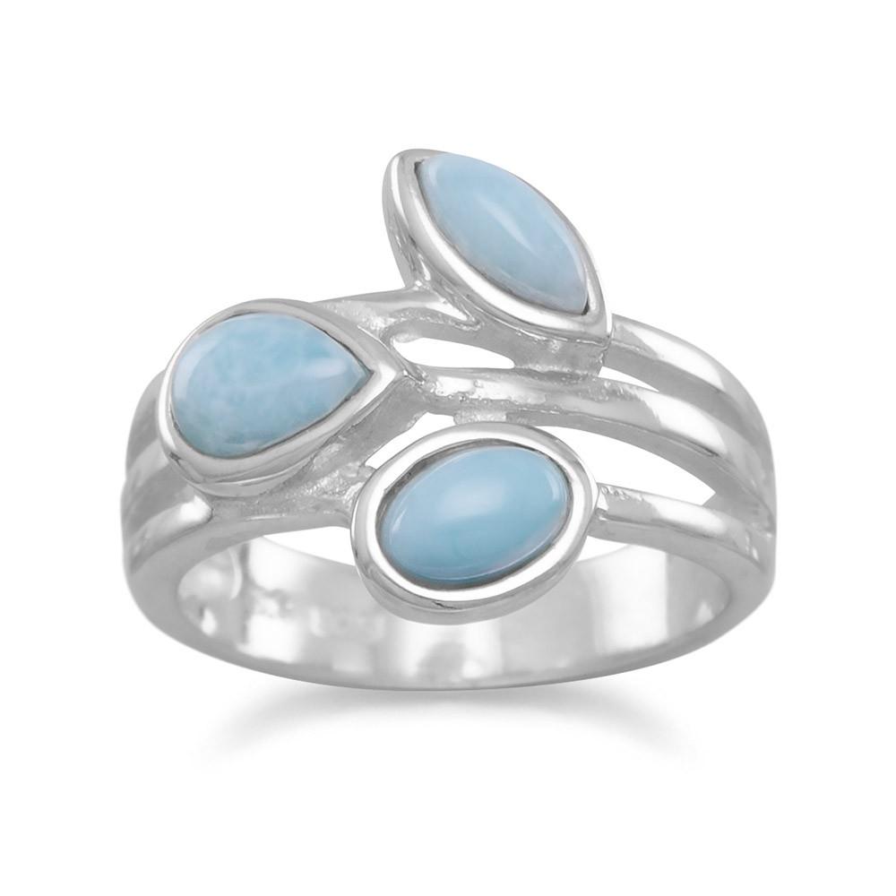 Multishape Larimar Ring - Joyeria Lady
