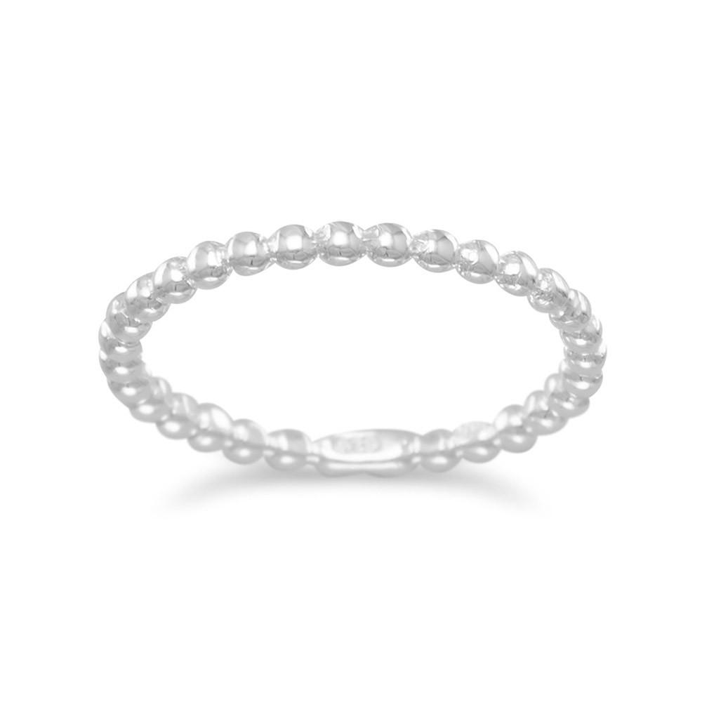 Polished Beaded Band - Joyeria Lady