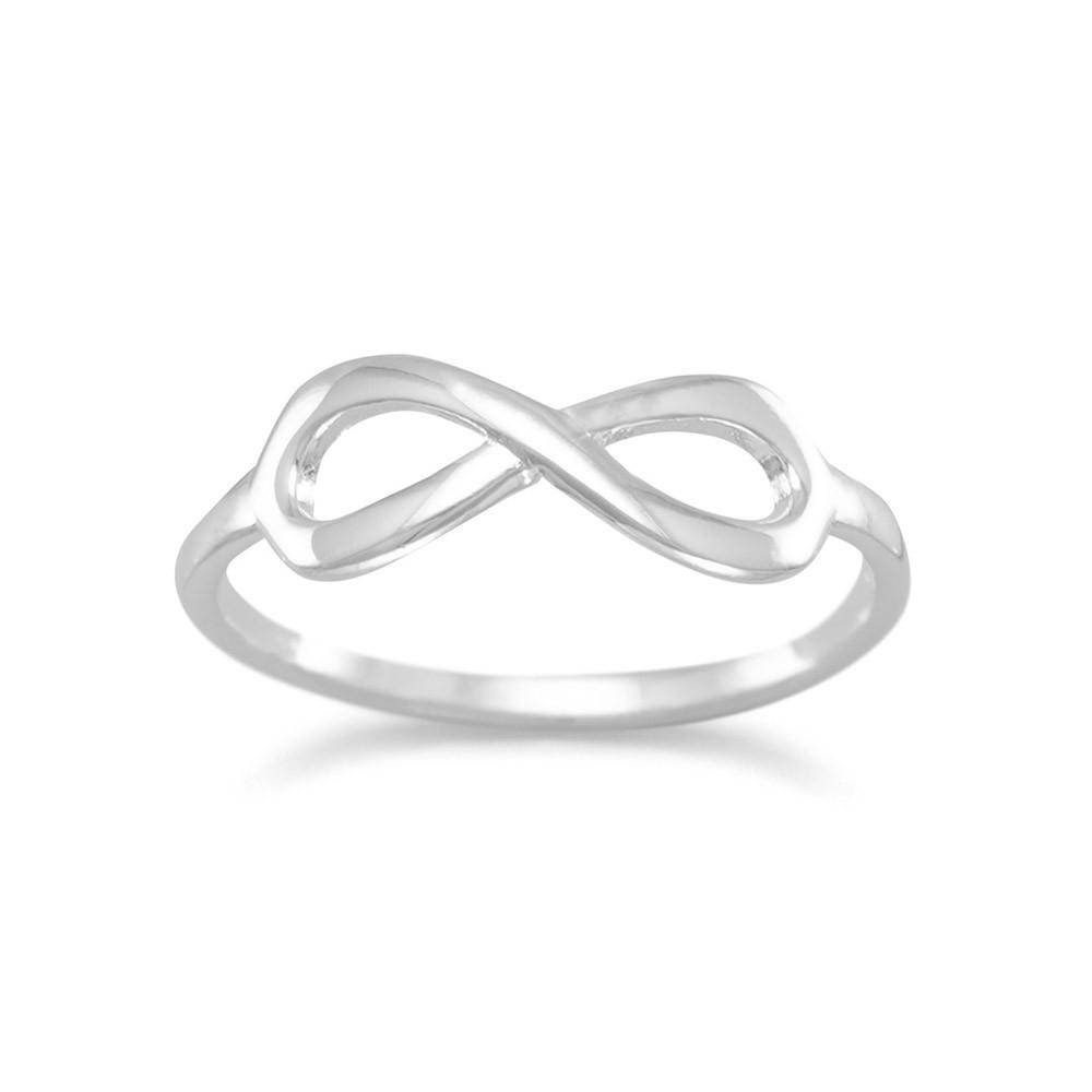 "I Am Infinite!" Polished Infinity Ring - Joyeria Lady