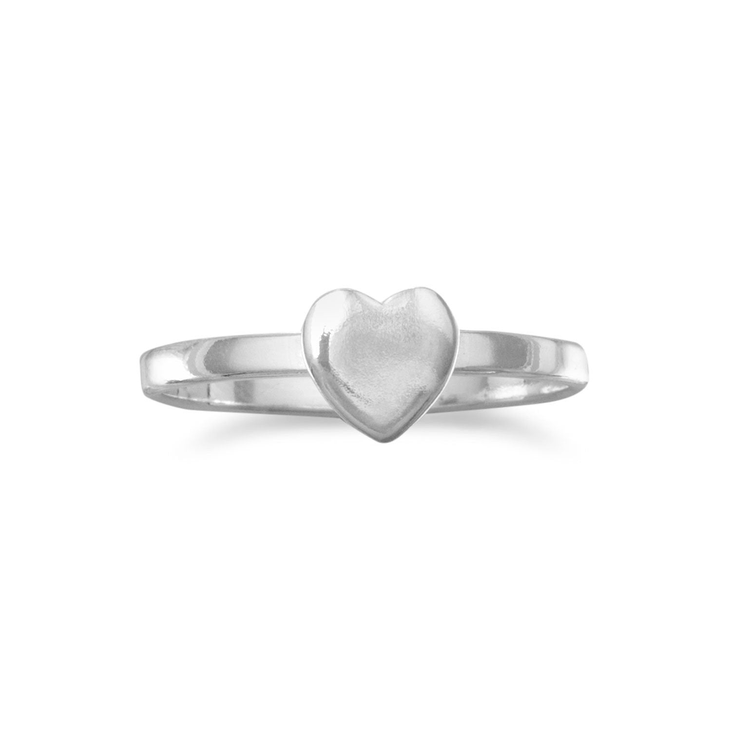 Small Polished Heart Ring - Joyeria Lady