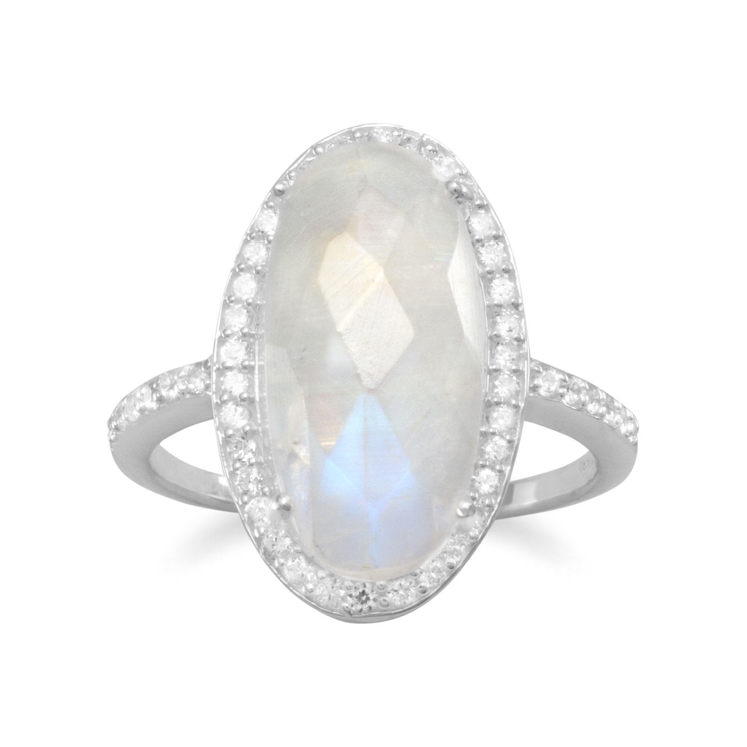 Gorgeous Rainbow Moonstone Ring - Joyeria Lady