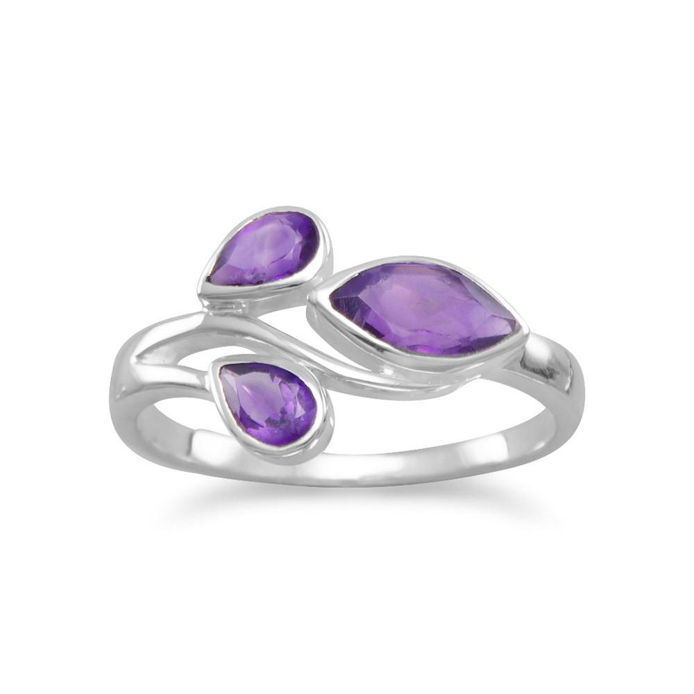 Pear and Marquise Amethyst Ring - Joyeria Lady