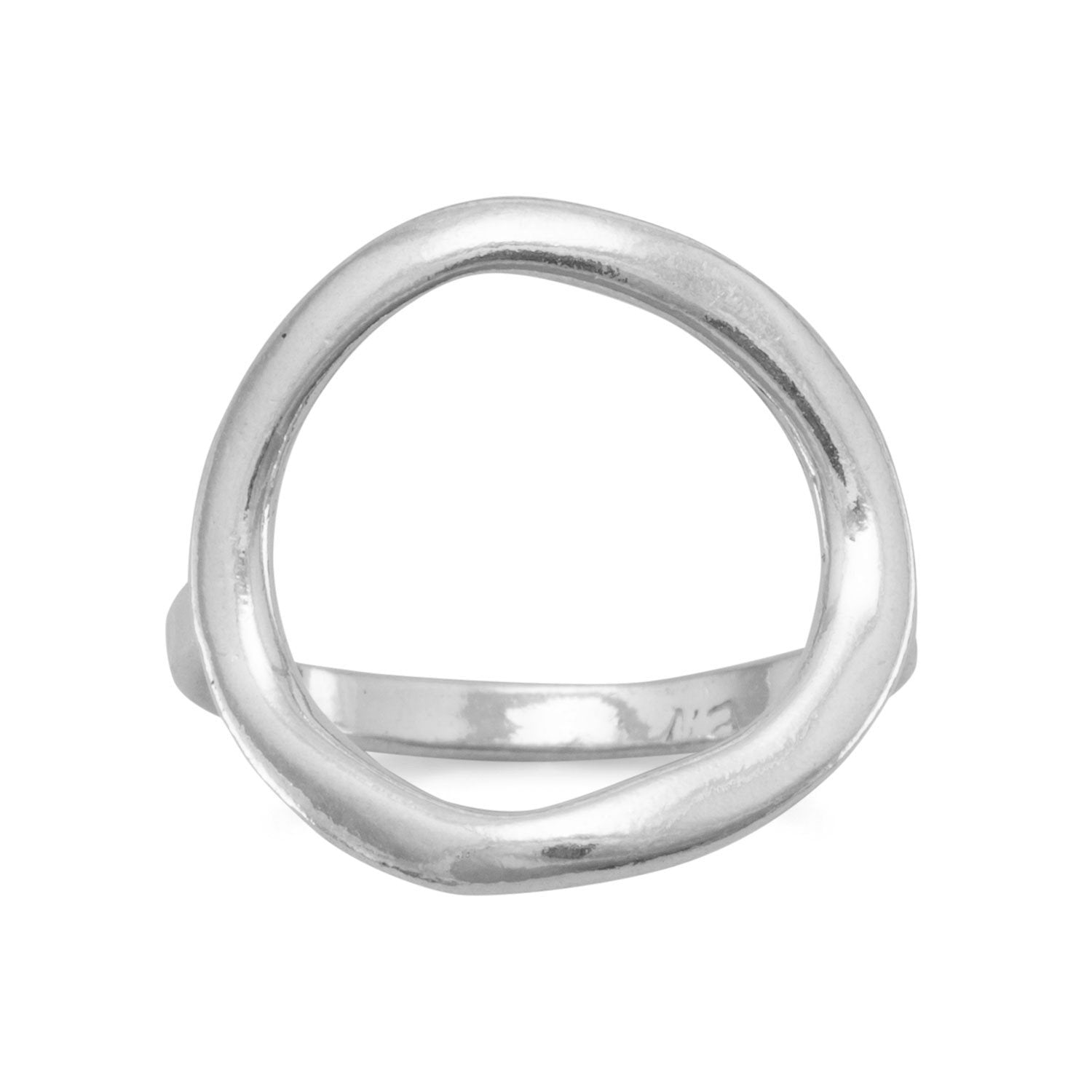 Textured Open Circle Ring - Joyeria Lady