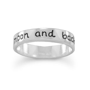 "Love you to the moon and back" Ring