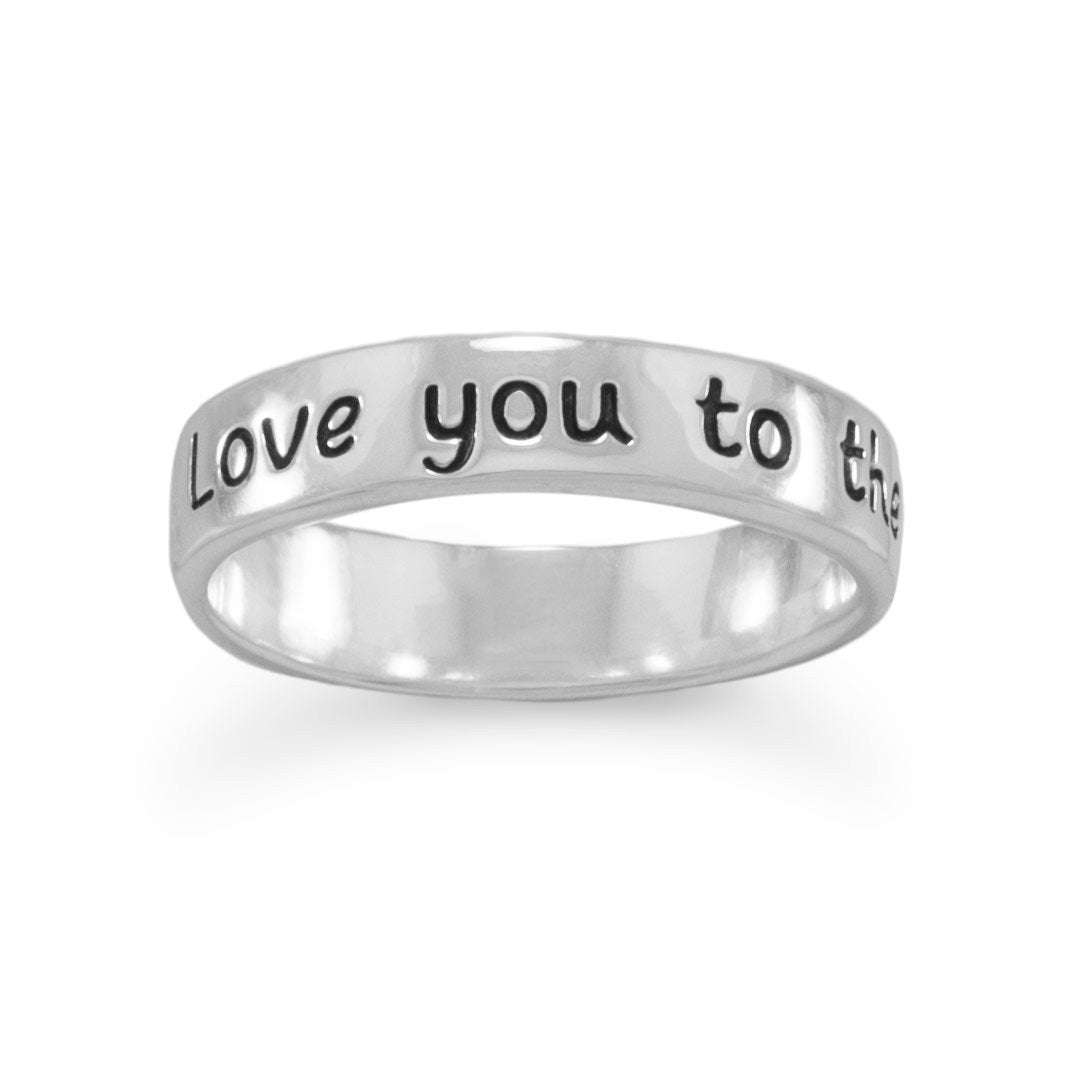 "Love you to the moon and back" Ring - Joyeria Lady