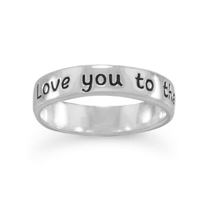 "Love you to the moon and back" Ring - Joyeria Lady
