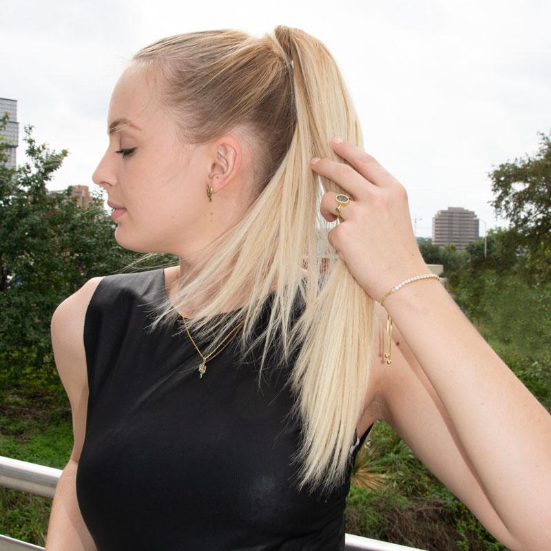 14 Karat Gold Plate Druzy Ring - Joyeria Lady