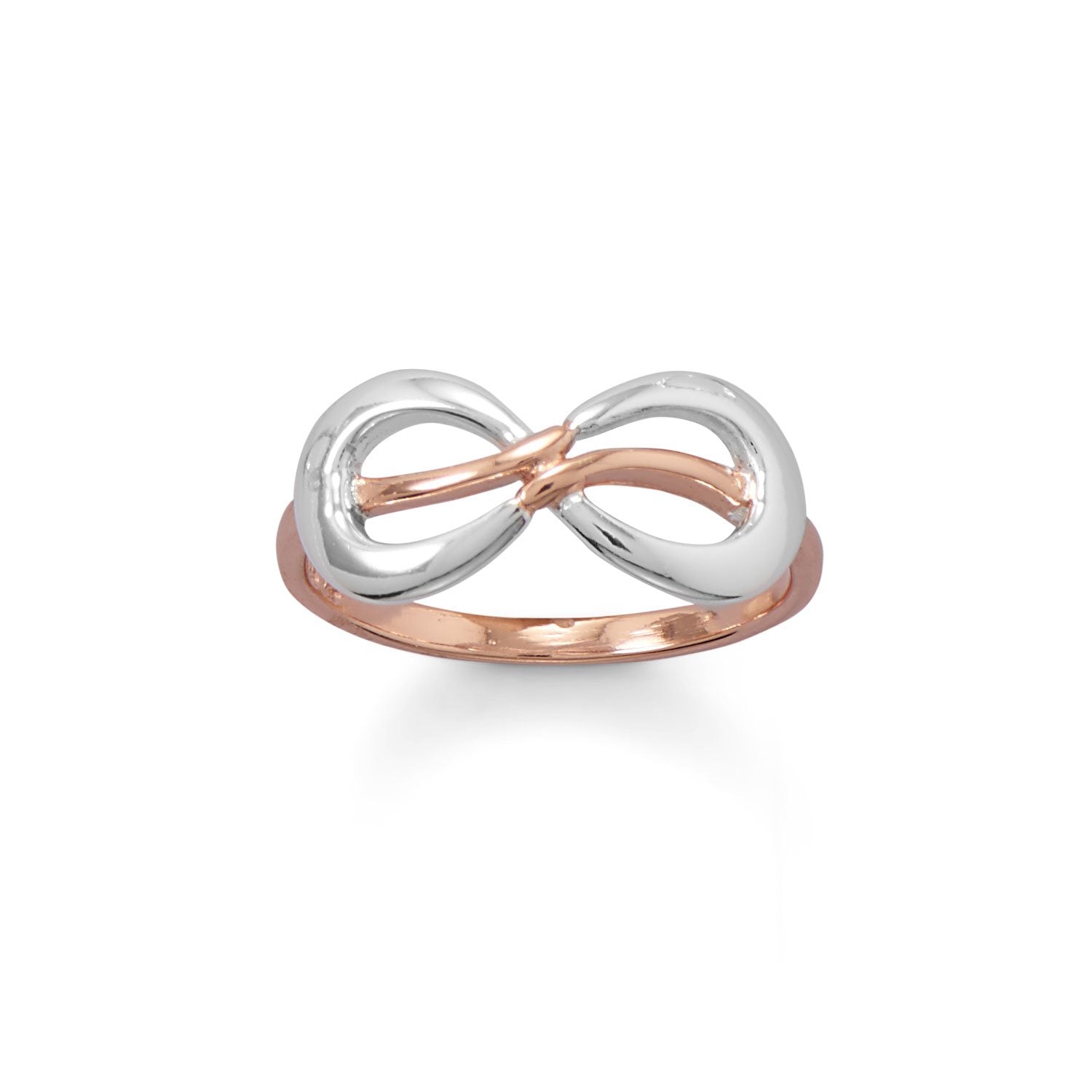 Two Tone Infinity Ring - Joyeria Lady