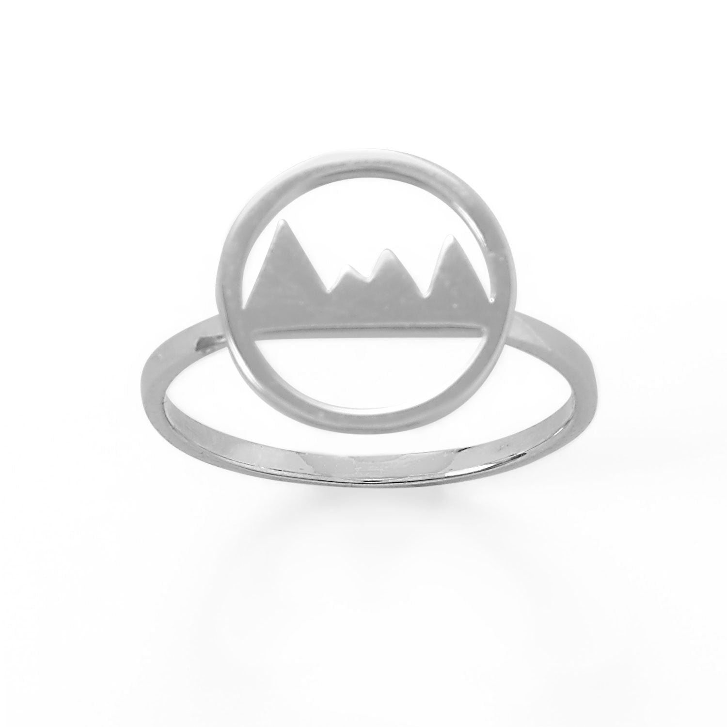 Peak of Fashion! Rhodium Plated Mountain Range Ring - Joyeria Lady