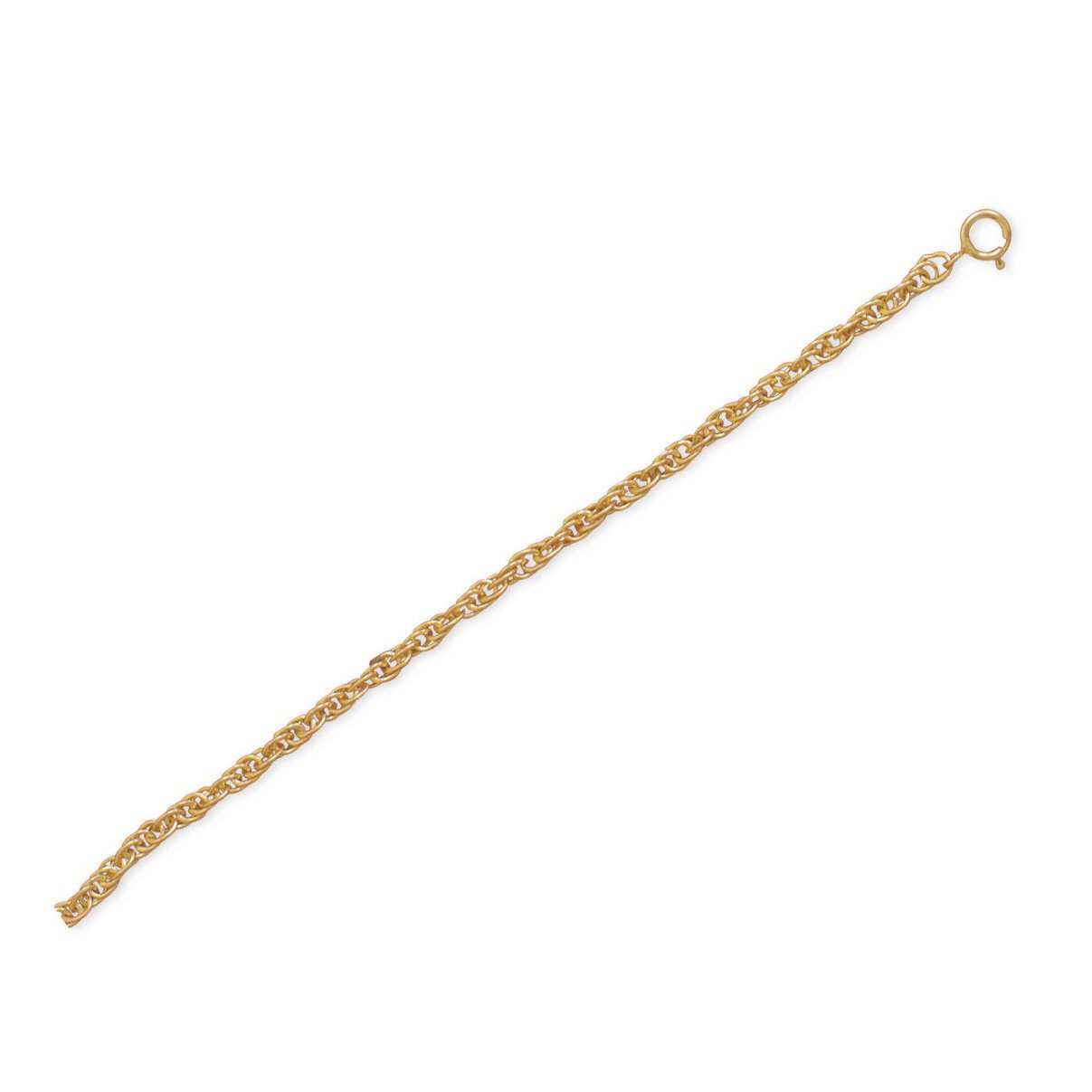 9"+1" 14/20 Gold Filled Rope Chain Anklet - Joyeria Lady
