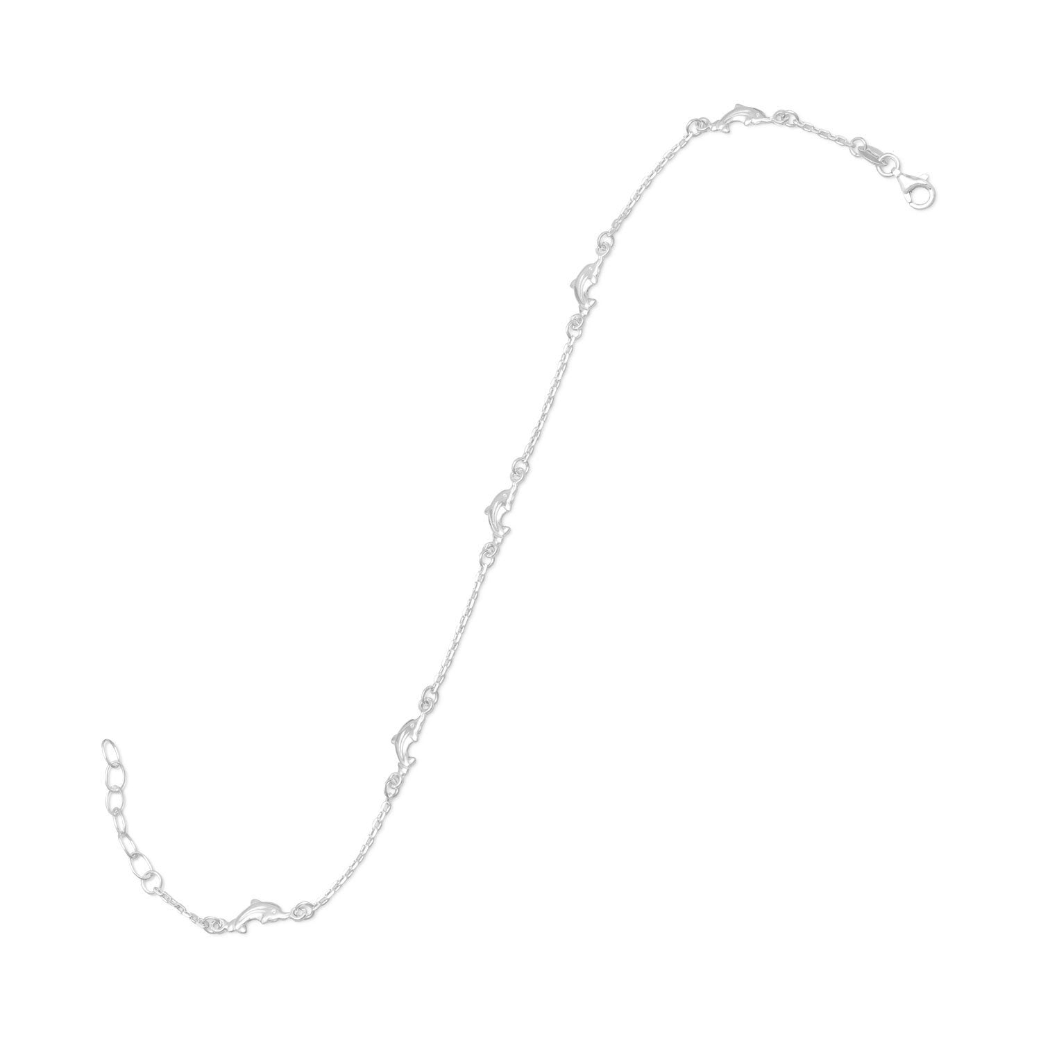 9" + 1" Dolphin Anklet - Joyeria Lady