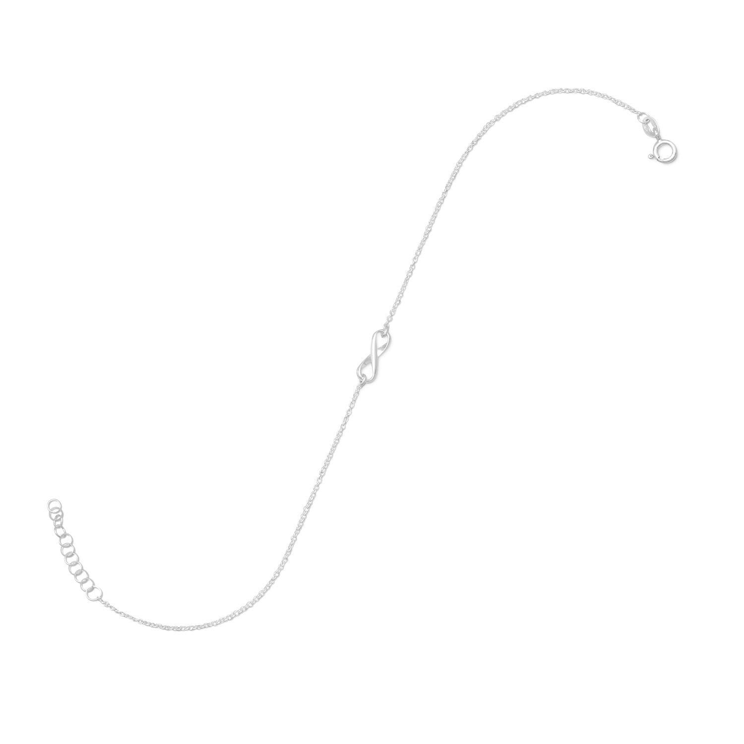 9" + 1" Infinity Symbol Anklet - Joyeria Lady