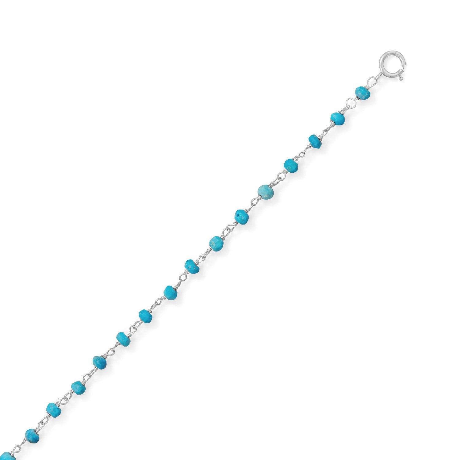 Blue Sea! Turquoise Anklet - Joyeria Lady