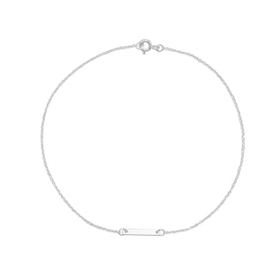 Tiny Bar Anklet - Joyeria Lady