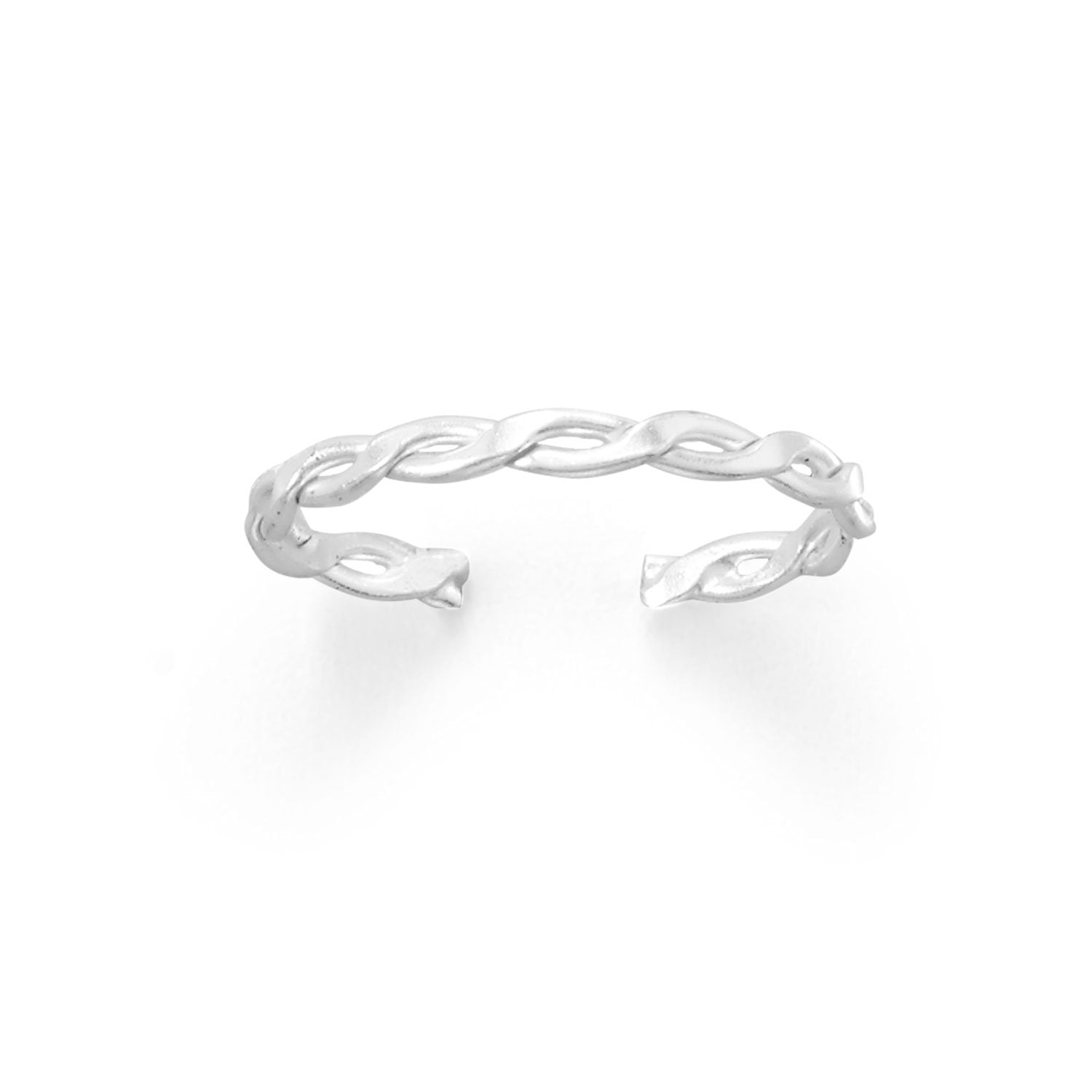 Thin Two Line Twist Toe Ring - Joyeria Lady