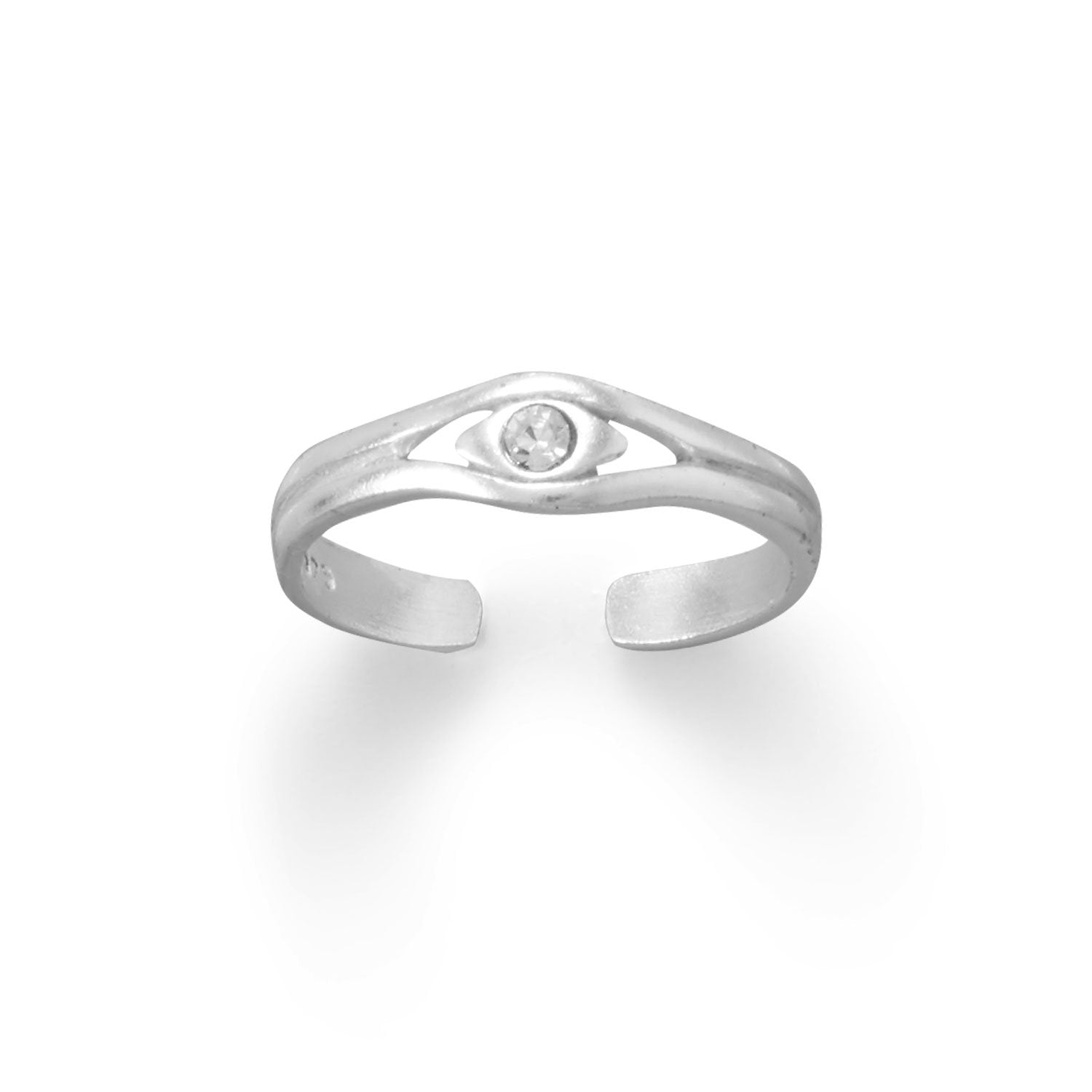 Polished Crystal Toe Ring - Joyeria Lady