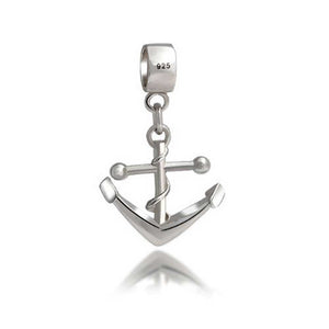 Boat Anchor Rope Vacation Travel Charm Bead 925 Sterling Silver