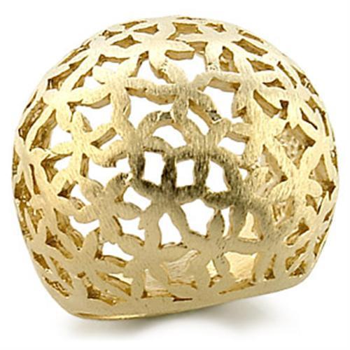 9W180 Gold Brass Ring with No Stone in No Stone - Joyeria Lady