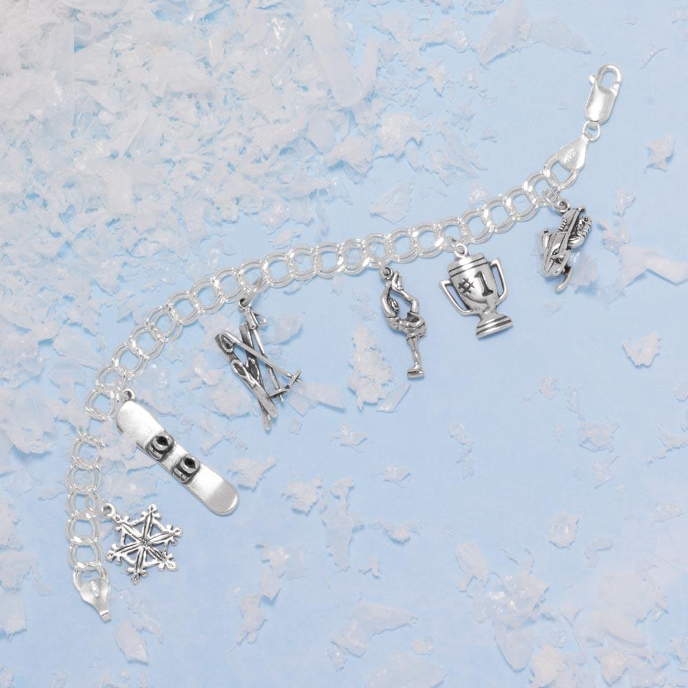 Oxidized Snowmobile Charm - Joyeria Lady