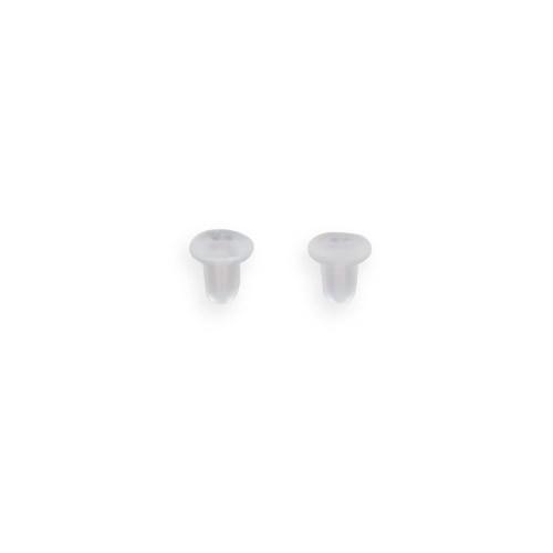 Clear Rubber Earring Wire Stoppers (72 Pair) - Joyeria Lady