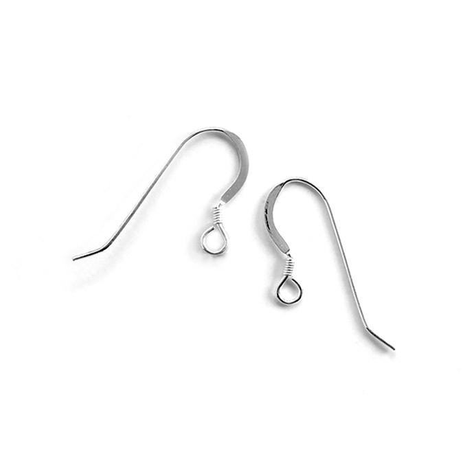 Silver French Wires with Coil (10 Pairs) - Joyeria Lady