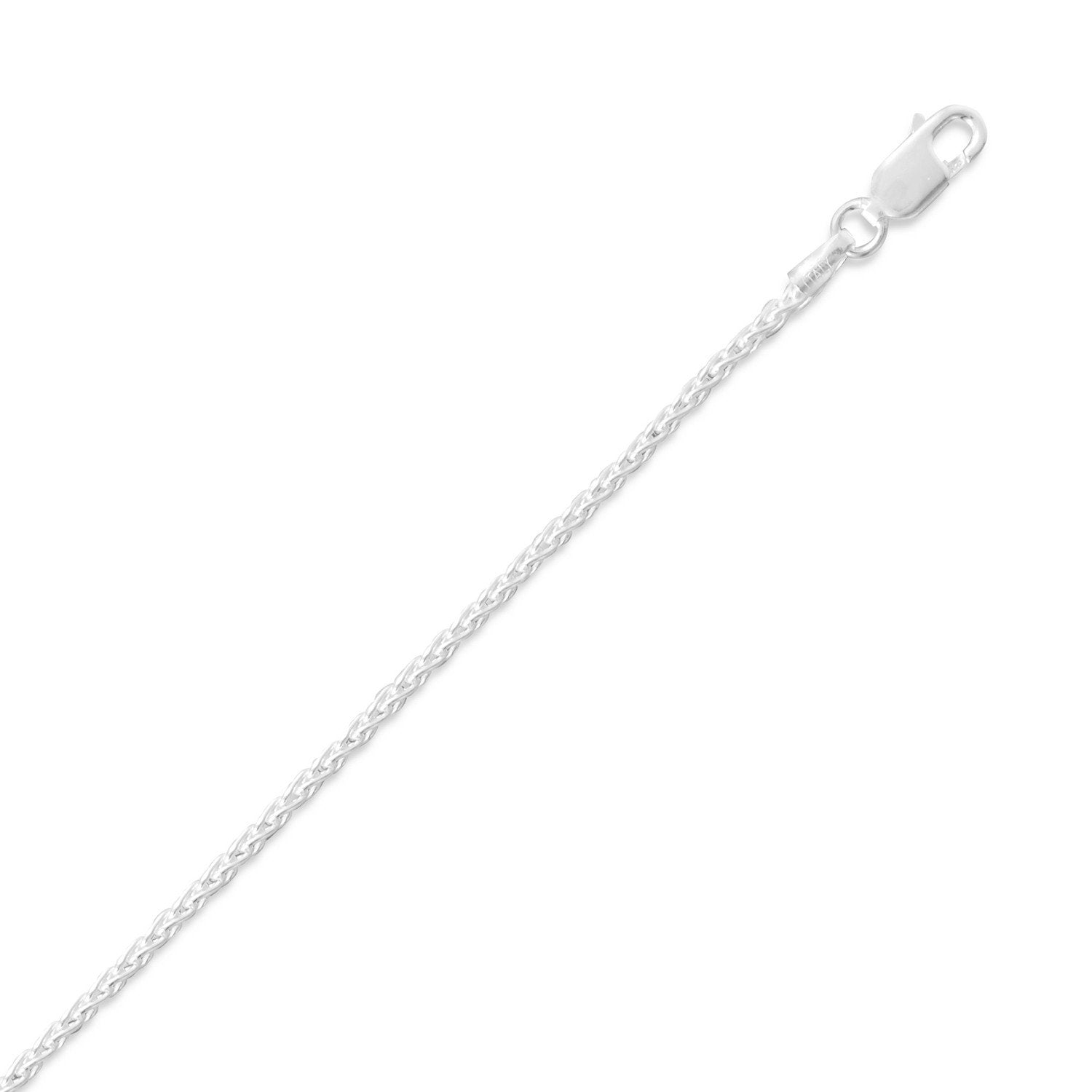 045 French Wheat Chain Necklace (1.8mm) - Joyeria Lady