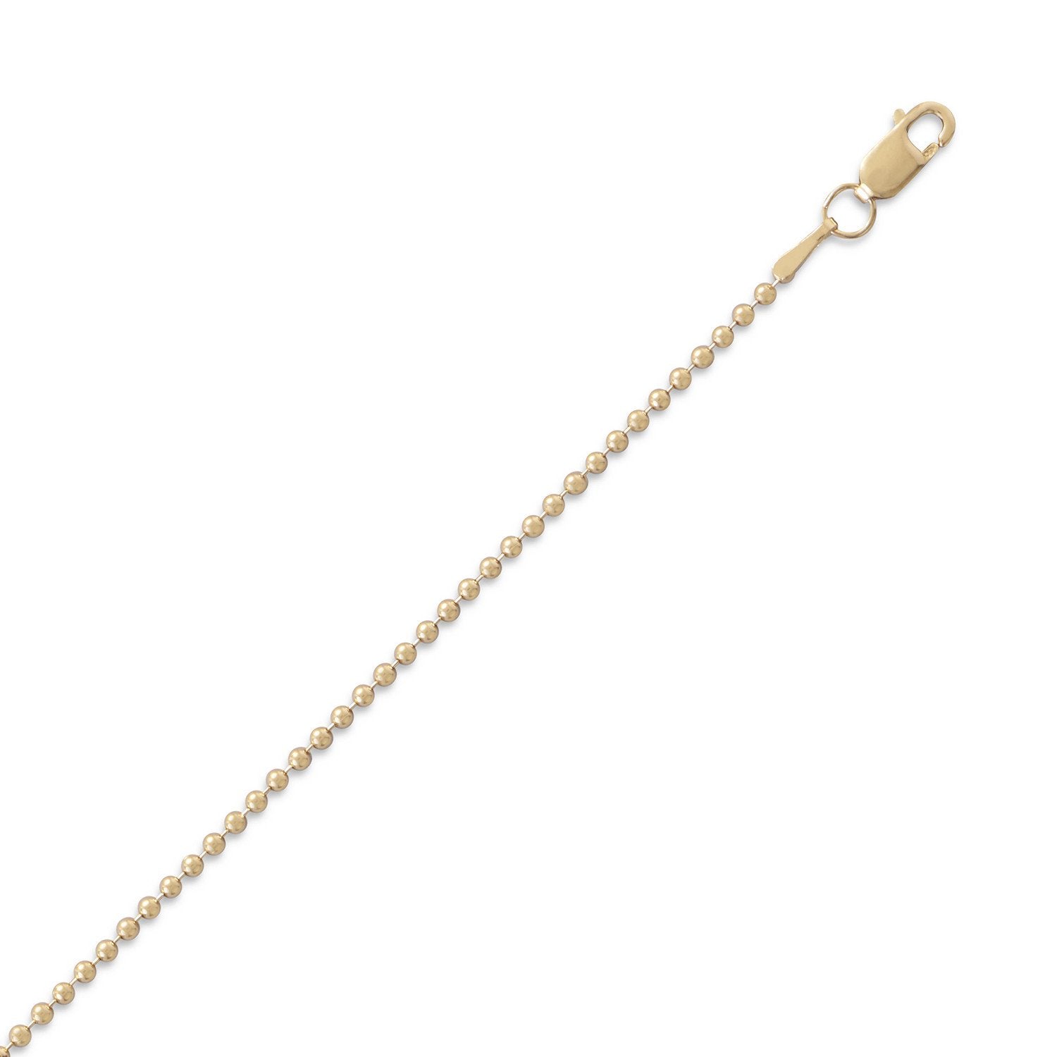 14/20 Gold Filled Bead Chain (1.5mm) - Joyeria Lady