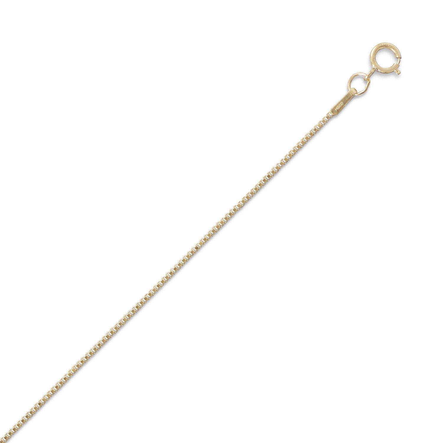 14/20 Gold Filled Box Chain (1mm) - Joyeria Lady