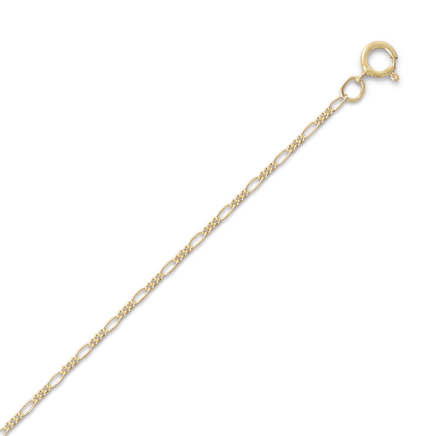 14/20 Gold Filled Figaro Chain Necklace (1.8mm) - Joyeria Lady