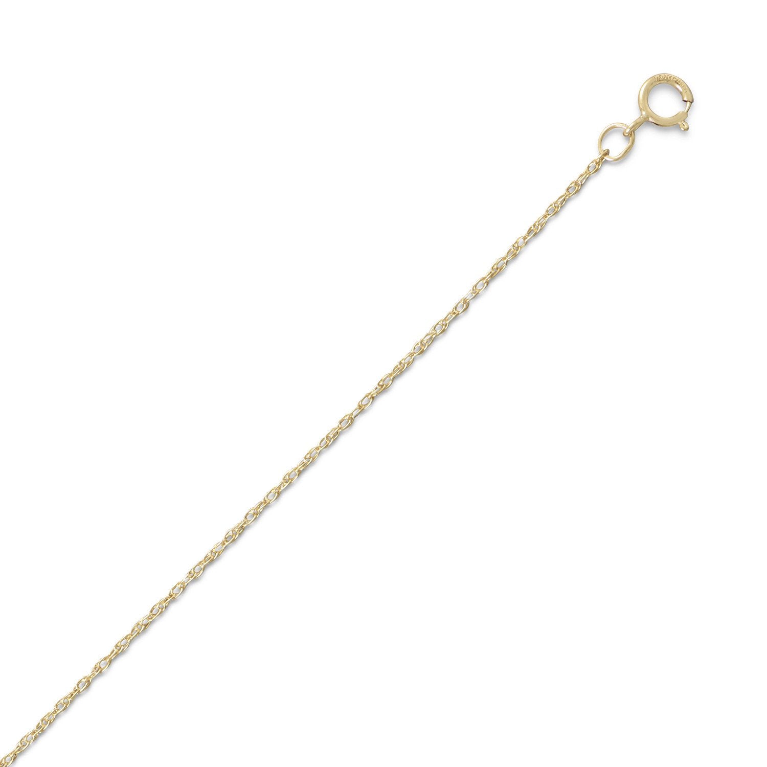 14/20 Gold Filled Rope Chain Necklace (1.1mm) - Joyeria Lady