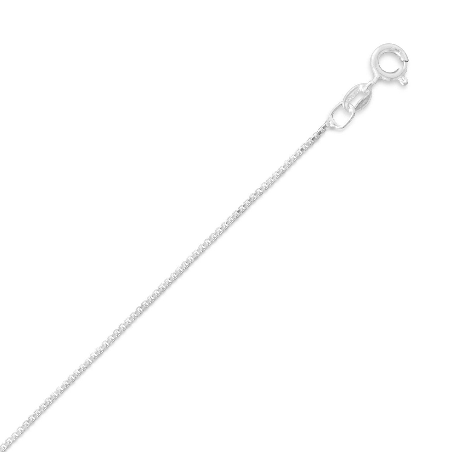 019 Light Box Chain Necklace (1mm) - Joyeria Lady