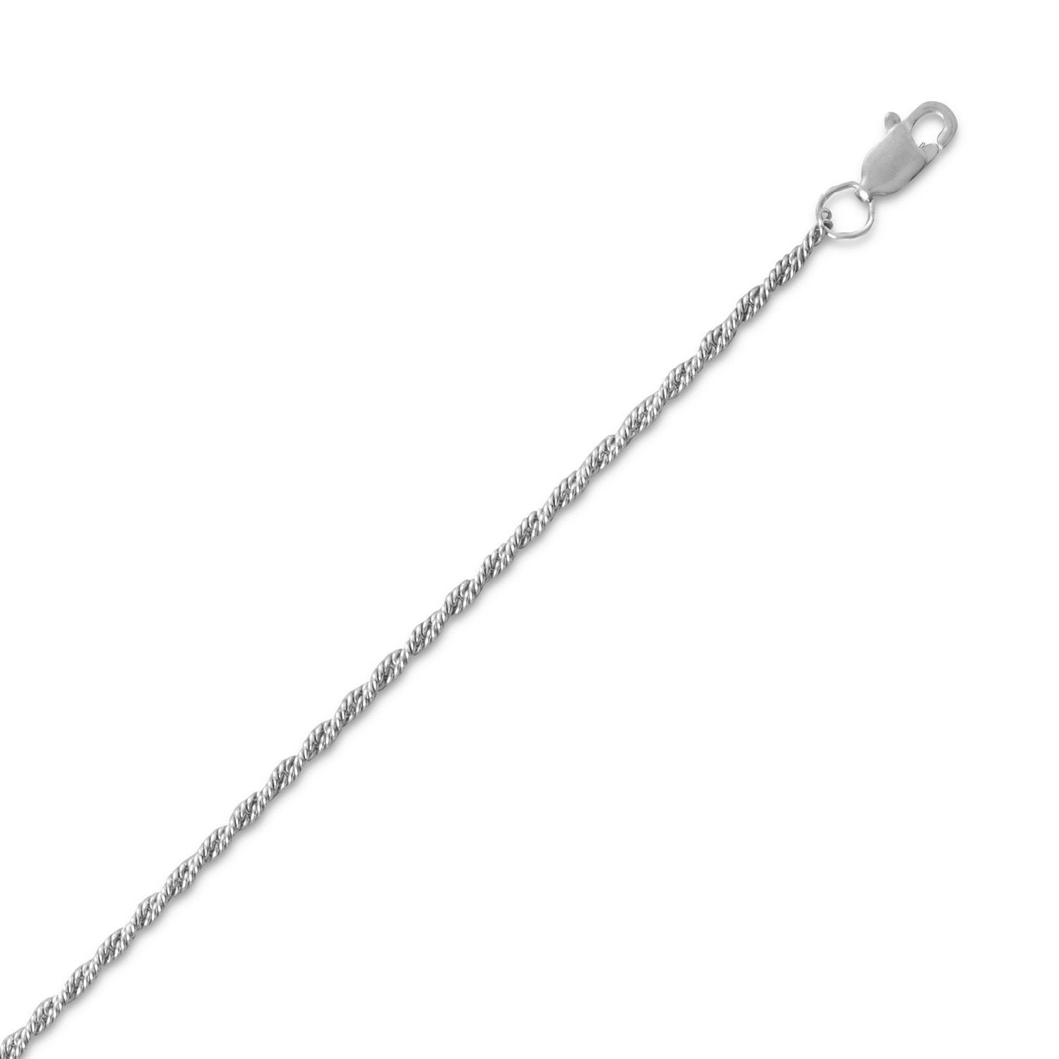 Oxidized Curb Rope Chain (1.7mm) - Joyeria Lady