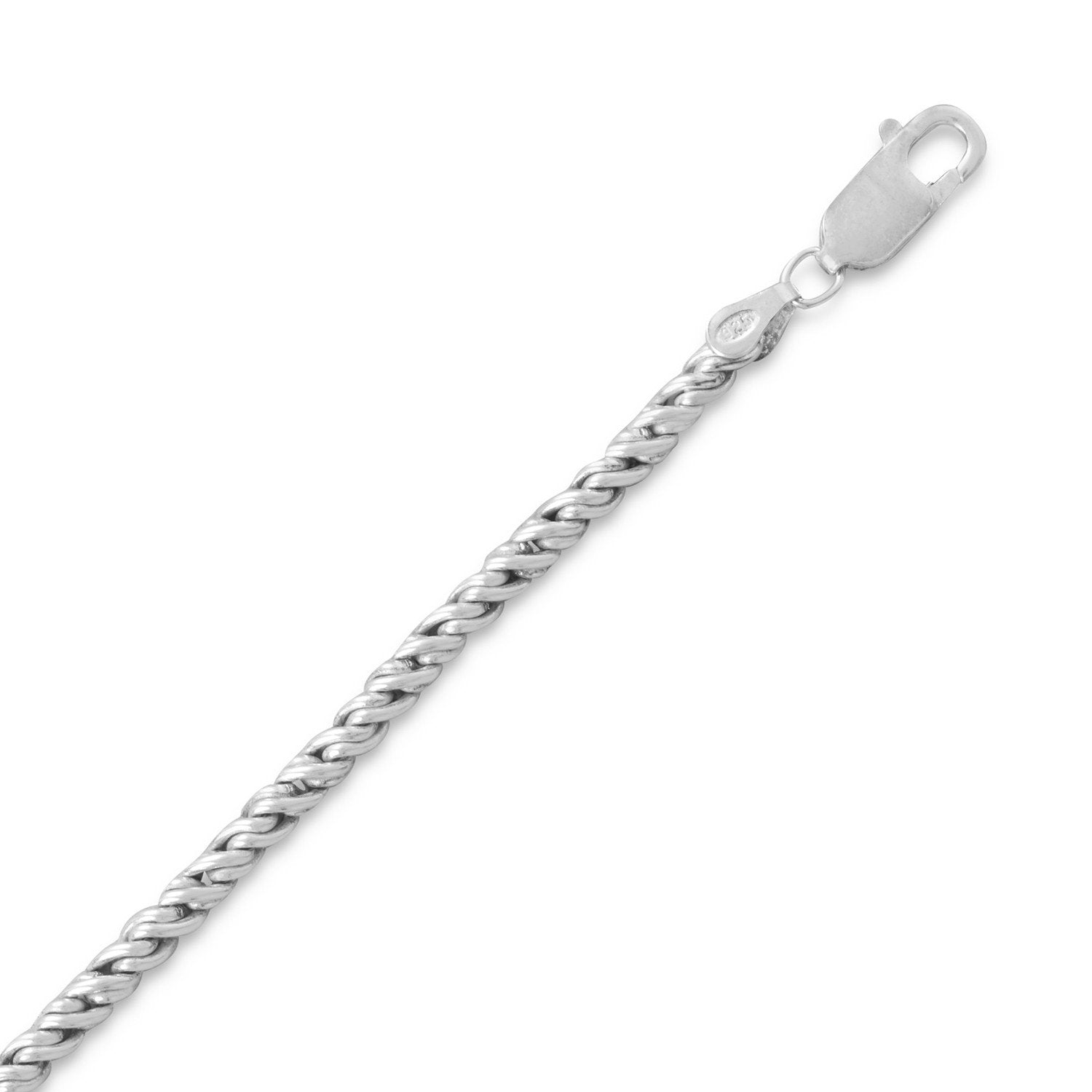 Oxidized Rope Chain Necklace (3.6mm) - Joyeria Lady