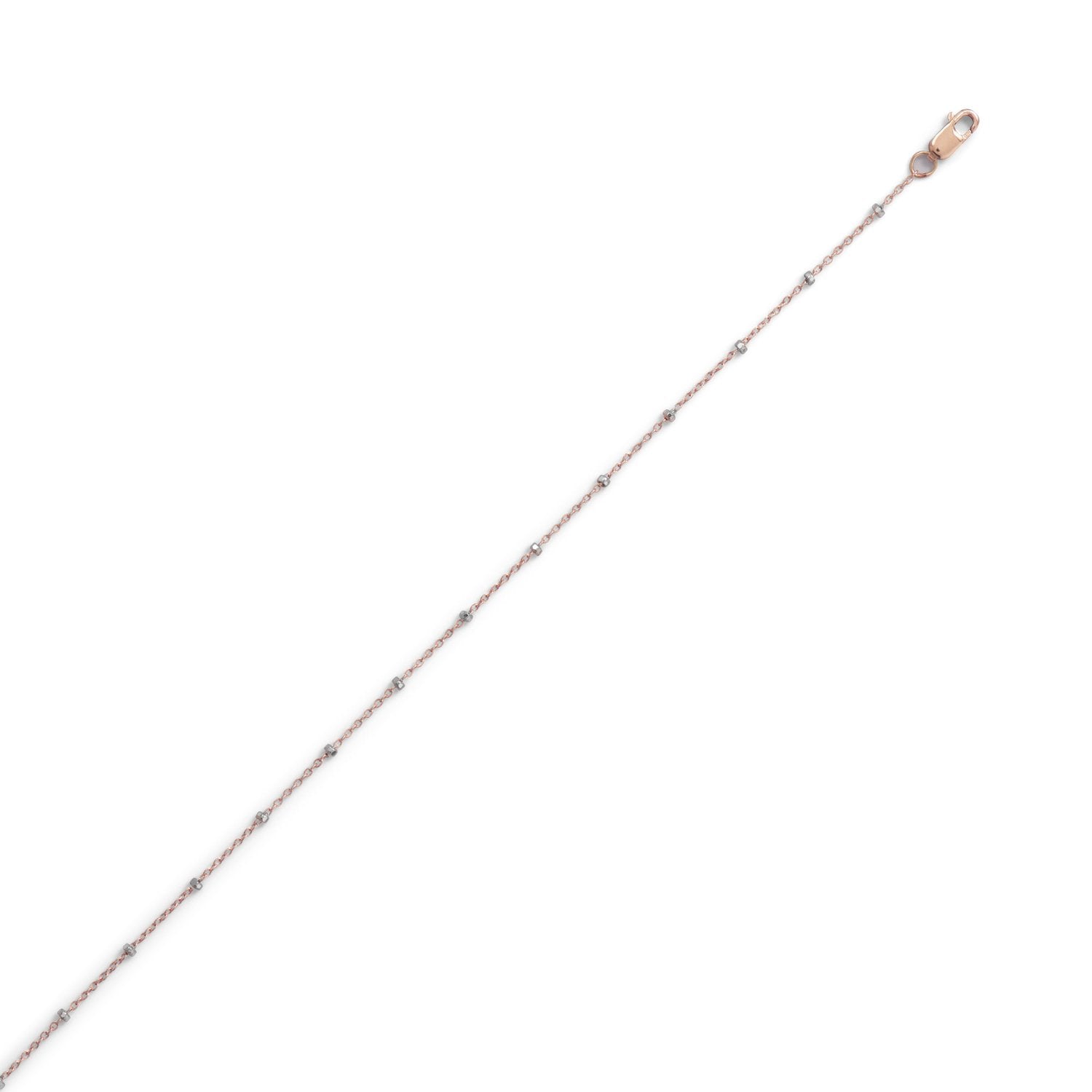 Pink Gold Filled Satellite Chain (0.5mm) - Joyeria Lady
