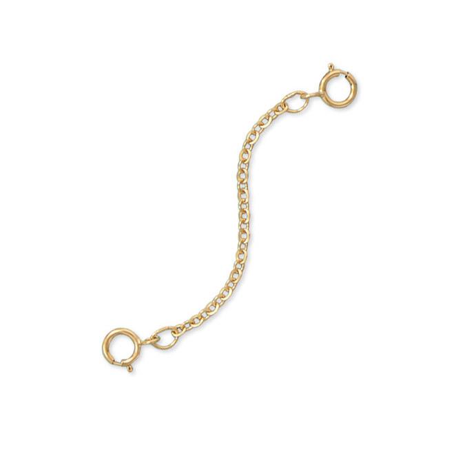 14/20 Gold Filled 2" Safety Chain (Set of 2) - Joyeria Lady