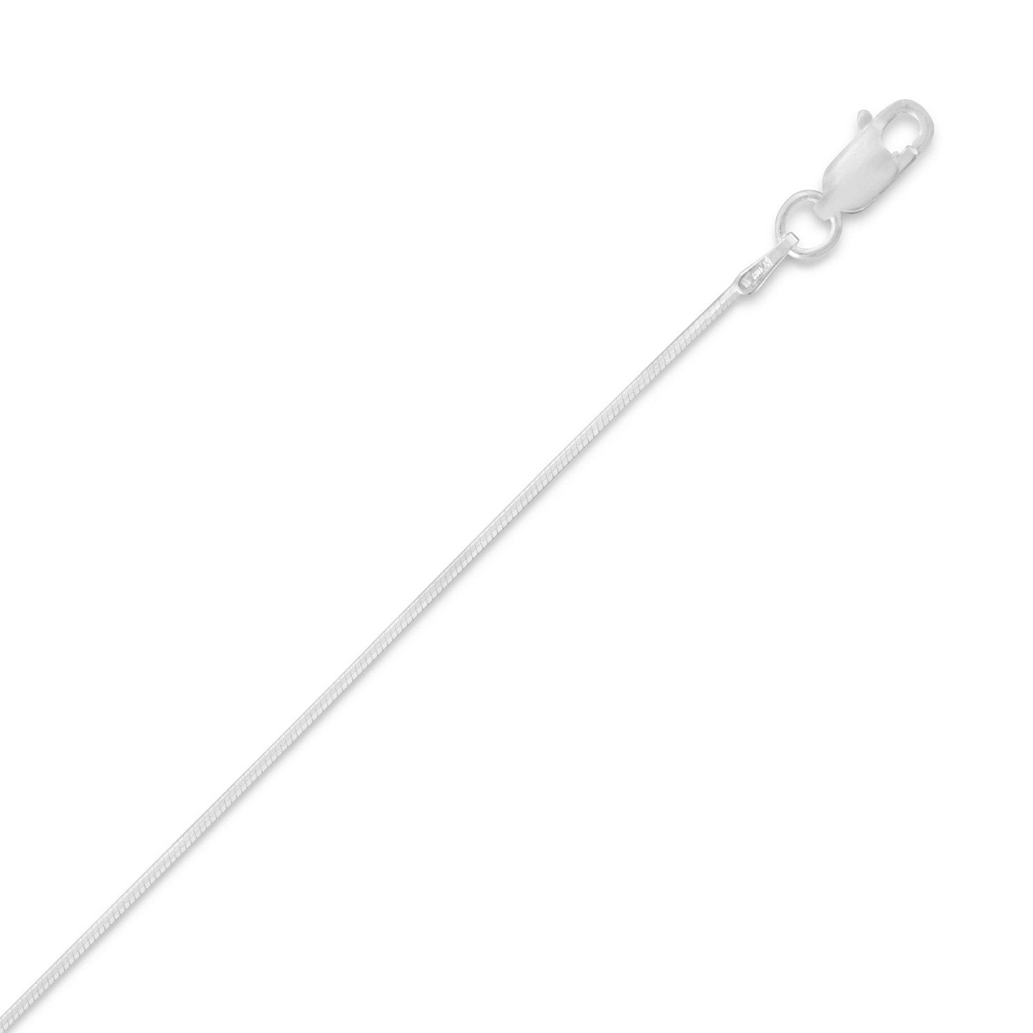 025 Eight Side Snake Chain Necklace (1mm) - Joyeria Lady