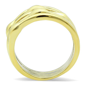 TK106G - IP Gold(Ion Plating) Stainless Steel Ring with No Stone